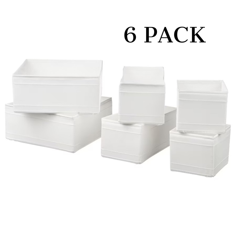 Ikea Box, Drawer Organizer set of 6, white BRAND NEW